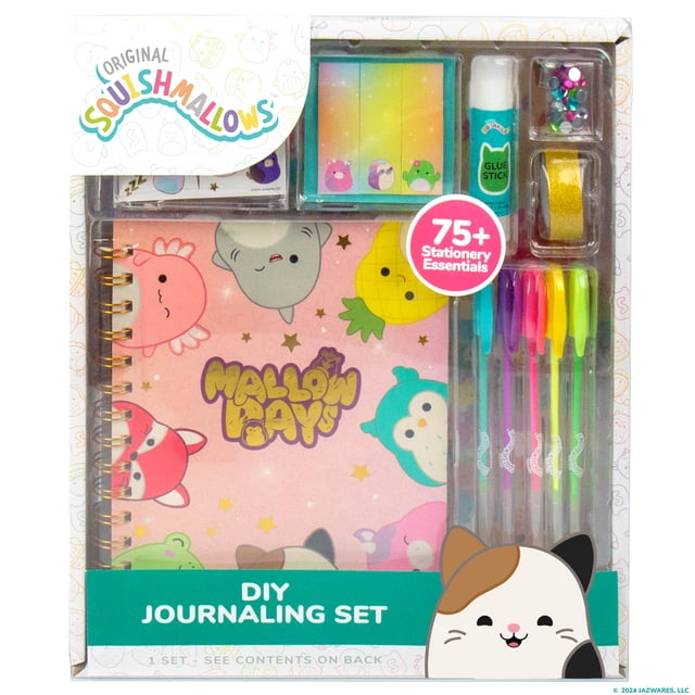 Set de diario Squishmallows Original DIY con bolígrafos de gel y pegatinas