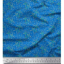Soimoi Blue Cotton Duck Fabric Triangle & Art Geometric Print Fabric by Yard 42 Inch Wide