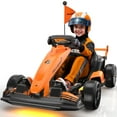 thumbnail image 3 of McLaren 36 Kids Electric Go Kart, 36V Powered Drift Racing Ride On Car Toy, 500W Dual Motor, 3-Level Adjustable Seat, Rear-Wheel Drive, 360° Spin Pedal Go Kart for Boys Girls Ages 6+, Orange, 3 of 9