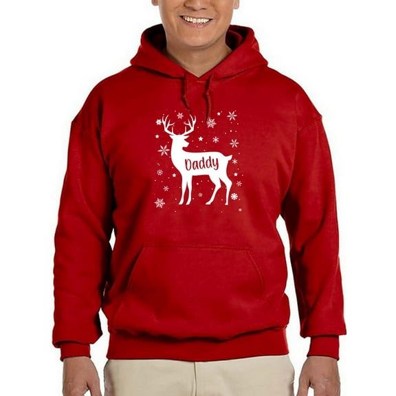Reindeer Daddy Men Hoodie, Male Large