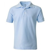 French Toast Boys Short Sleeve Knit Polo Shirt, Blue, 14