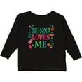 thumbnail image 3 of Inktastic Nonna Loves Me Granddaughter Girls Long Sleeve Toddler T-Shirt, 3 of 5