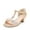 GOLD, variant on Girls Dress Sandals with Ankle Strap T-Strap Low Heel Pumps for Little & Big Kids