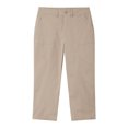 thumbnail image 2 of GEWSEY Capri Pants for Women High Waisted Relaxed Fit Elastic Waist Casual Capris Trousers Crop Chino Pants with Pocket Beige for Size S, 2 of 6