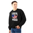 thumbnail image 4 of Loud Proud American State Flag Map Unisex Plus Fleece Graphic Sweatshirt Brisco Brands 2X, 4 of 6