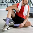 thumbnail image 6 of Athletic Socks Holographic Iridescent Color Wrinkled Foil Sport Running Calf Socks Crew Socks for Men Women, 6 of 7