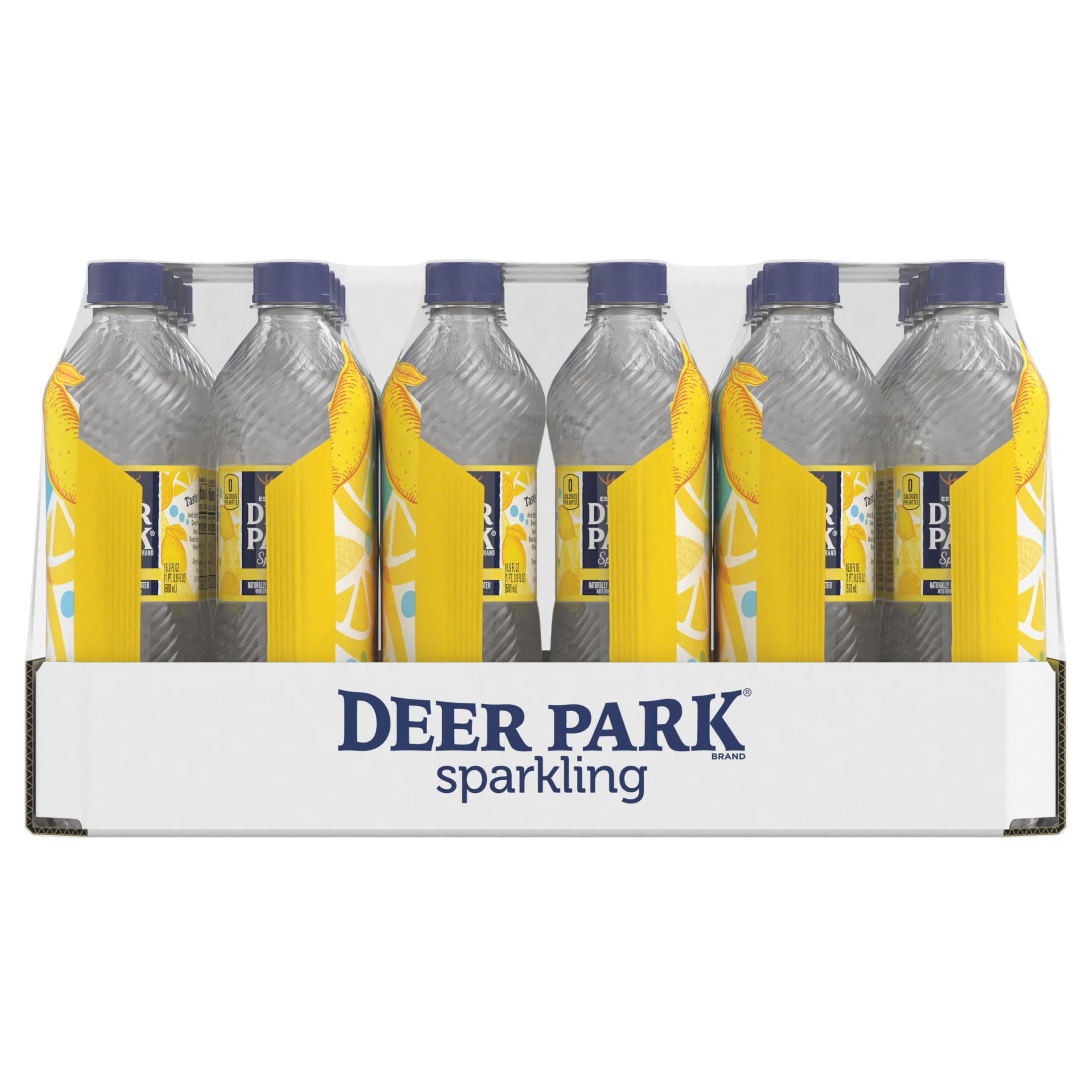 Deer Park Sparkling Water, Lemon, 16.9 Oz. Bottles (24 Count)