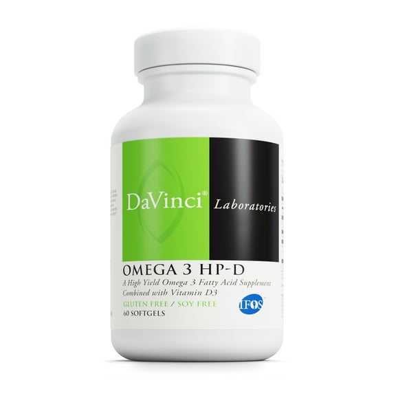 DaVinci Labs Omega 3 HP-D - Supports Immune, Heart & Joint Health* - 60 Softgels