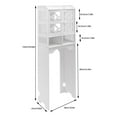 thumbnail image 4 of Over The Toilet Storage Cabinet, 4 Tier Bathroom Organizer w/ Raised Leg, 4 of 15