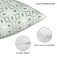 thumbnail image 5 of YFYANG Square Decorative Throw Pillow Case (Without Pillow Insert), Vintage Green Geometric Pattern Bedroom Sofa Car Cushion Cover, 12"x12", 5 of 9