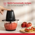 thumbnail image 2 of Holstein Housewares Electric Food Chopper – 1.9 QT, 8 Cup, Black, High-Powered Mini Food Processor with Glass Bowl for Chopping, Dicing & Blending, Compact & Easy to Use for Quick Meal Prep 250W, 2 of 9