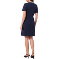 thumbnail image 3 of INSPIRE CHIC Knee Length Dress for Women Crew Neck Short Sleeve Pearls Decro Bodycon Business Work Elegant Dresses M Navy Blue, 3 of 6
