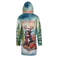 thumbnail image 2 of Merry Christmas Santa Reindeer Antlers Bernese Mountain Dog Sleigh Xmas Winter Holiday All Over Print 3D Hooded Duffle Toggle Coat Berner Lover Gifts - 00023, 2 of 6