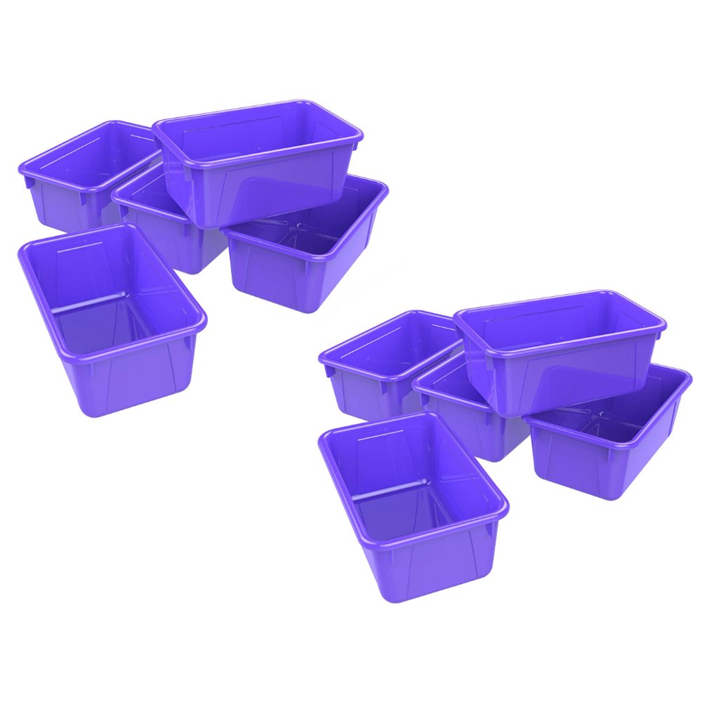 Storex Small Cubby Bin, Plastic Storage Container Fits Classroom