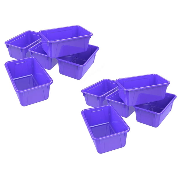 Storex Small Cubby Bin, Plastic Storage Container Fits Classroom