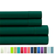 American Home Collection Deluxe 4 Piece Bed Sheet Sets of Brushed Microfiber Wrinkle Resistant Silky Soft Touch (Full, Forest