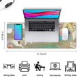 thumbnail image 5 of Sea Shell Mouse Pads Pad Mouse Waterproof Non Slip For Office Home Work Gaming Table Tables Mousepad Rubber Base Mousepad with Stitched Edges 31.5x11.8inches, 5 of 7