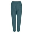 thumbnail image 3 of JFGHDG Linen Sets for Women Travel Sets Tracksuits Lounge Set Linen Pant Set Matching Lounge Set Gauze Shirts Linen Lounge Sets for Women Resort Beach Vacation Outfits Two Piece Short Sets Blue 2XL, 3 of 5