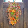 thumbnail image 3 of Cosecha de otoño para puerta de entrada, corona de otoño, lágrima artificial de cosecha de otoño, decoración de Acción de Gracias como se muestra, 3 of 5