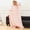 Pink, variant on Womens Soft Pajama Clearance- Silk Satin Sexy Bathrobes Plus Size Robe Sleepwear Pink Size 212*123cm