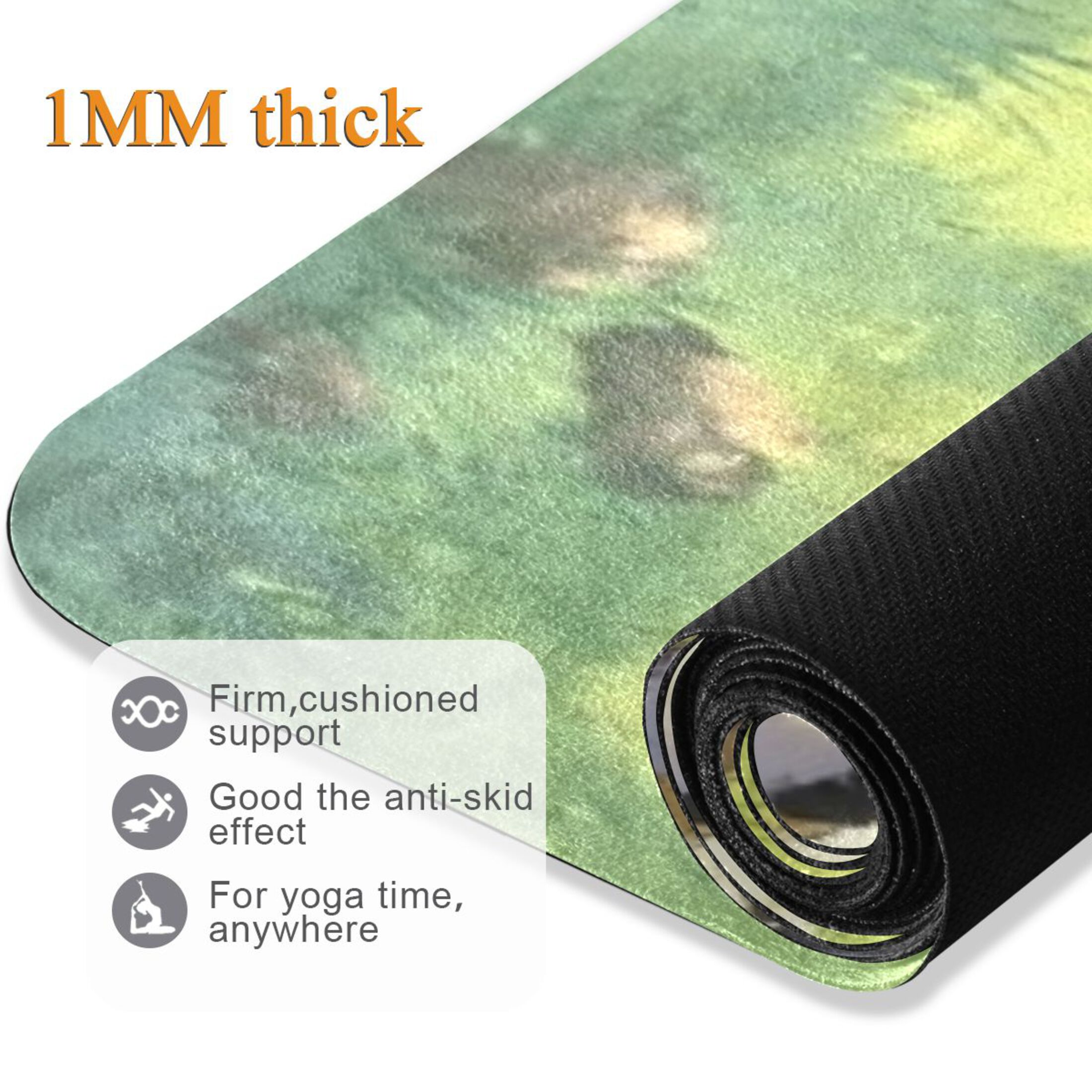 BZSMCE Yoga Mat Women Fitness Mat Panda Meadow Nap Pattern