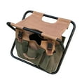 thumbnail image 3 of Folding Stool with Tools Bags,Folding Camping Stool, Tools Storage Pouch, Hiking Brown, 3 of 8