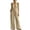 Beige, variant on Summer Jumpsuit for Women Deep V Neck Halter Wide Leg Jumpsuit Sleeveless Backless Jumpsuit Elegant One Piece Outfits,White,Women's S-XXXL