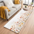 thumbnail image 3 of Watercolor Flower Area&nbsp;Rug 2x6ft Retro Wildflower Non-Slip&nbsp;Washable Square&nbsp;Rugs Soft Felt Indoor Floor Mat for Bedroom Kitchen Living Room Bathroom, 3 of 9