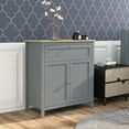 thumbnail image 2 of HOMCOM Armoire de Rangement Buffet Bahut avec Doubles Portes Gris, 2 of 10