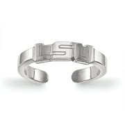 Angle View: LSU Toe Ring (Sterling Silver)