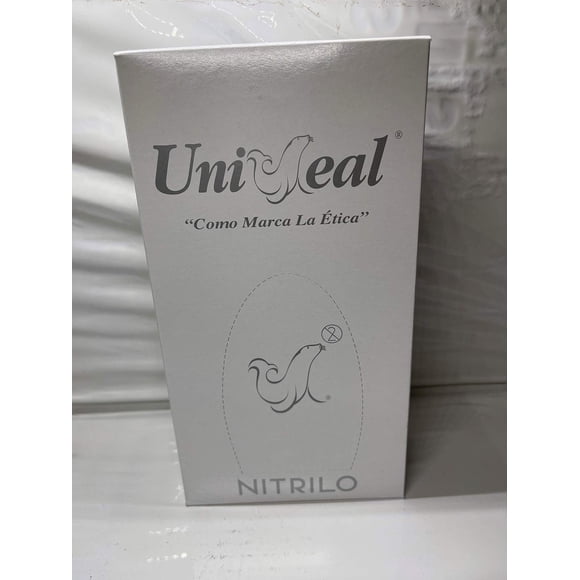 Guante de Nitrilo Uniseal Blanco Talla Chica Caja de 100 Piezas