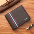 thumbnail image 1 of Cartera corta para hombre, moderna, fina, con múltiples tarjetas, con puntos, horizontal, para negocios, 1 of 5