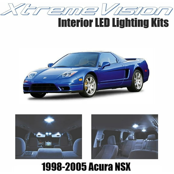XtremeVision LED for Acura NSX 1998-2005 8 Pieces Cool White Premium Interior LED Kit Package  Installation Tool