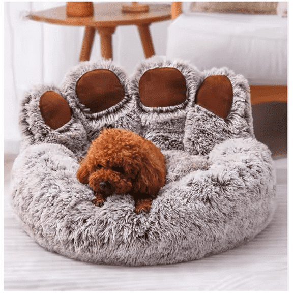 Pets Marvelous™ Pet Sofa Bed, Comfortable, Cozy Faux Fur, Brown