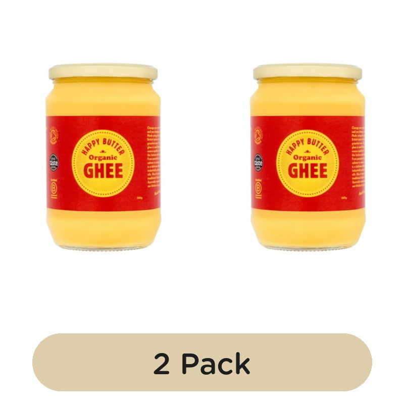 Happy Butter Organic West Country Ghee 580g, British Import (Pack of 2)