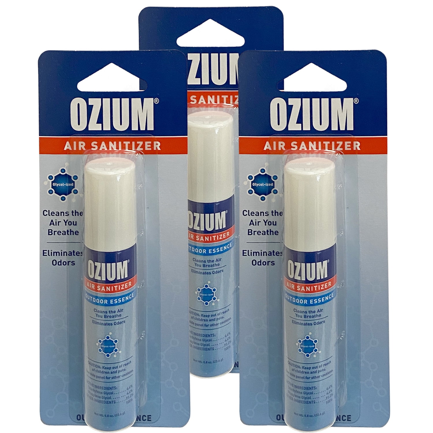 Ozium Air Sanitizer 0.8 oz Spray, Outdoor Essence 3PACK