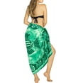 thumbnail image 2 of HAPPY BAY Women's Beachwear Summer Beach Wrap Bikini Wraps Sarong Coverups Skirt Bathing suit Swimsuit Swimwear Swim Cover up for Women One Size Shamrock Fern, Fish, 2 of 5