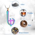 thumbnail image 2 of Cross Fish hook Urn Necklace for Ashes for Men Women Cremation Jewelry Pendant Fishing in Heaven Memorial Keepsake Ash Holder, 2 of 6