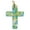 Aqua Gold, variant on Murano Glass Venetian Reflections Cross Pendant - Purple Silver