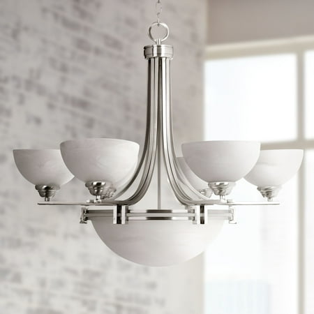 Possini Euro Design 31 3 4 Wide Deco Nickel 8 Light Possini Euro Design 31 3 4 Wide Deco Nickel 8 Light Chandelier