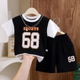 thumbnail image 4 of Ensembles de Shorts d'Été pour Garçons Chemise à Manches Courtes et Shorts Deux Pièces Tenue Décontractée Extérieure, Robe d'Été Courte Non Incluse, 4 of 5