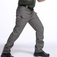 thumbnail image 2 of hoksml Men's Ripstop Cargo Pants Solid Color Multiple Pockets Hiking Tactical Pants Military Work Wear Trousers, 2 of 7