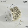 thumbnail image 1 of New Christmas beaded chain gold Christmas tree dress up electroplated beads DIY material ornaments Christmas scene layout gold fishing line round, 1 of 5