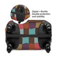 thumbnail image 5 of Multi-Size Suitcase Protective Cover Full Range Double Stitching Invisible Zipper For Travel Business Saddlebrown Colorful Houndstooth Hand-Drawn Sketch_4 Medium, 5 of 8