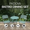 thumbnail image 2 of Four Seasons Courtyard Padova Foldable 3 Piece Bistro Dining Set, Blue, 2 of 6