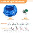 thumbnail image 3 of Uxcell Garden Hose 65ft Durable TPE Anti-Kink Water Hose Non-Expanding Flexible Yard Hose with Universal Water Connector Fittings for Outdoor Watering Cleaning House Car Wash, Blue, 3 of 6