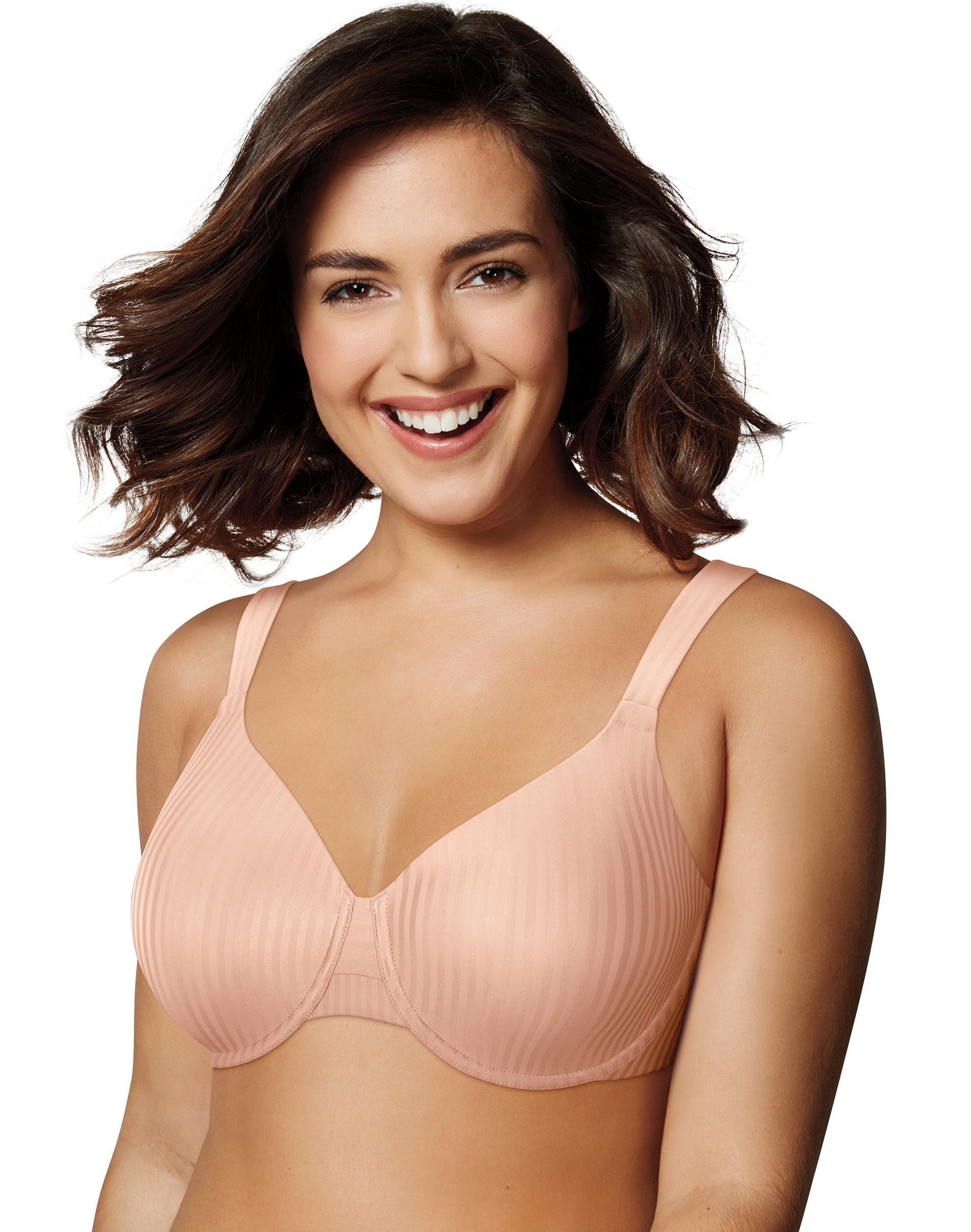 Playtex Secrets Perfectly Smooth Underwire Bra Nude Stripe 38DD Women's -  Walmart.com