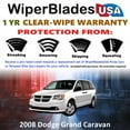 thumbnail image 2 of 2008 Dodge Grand Caravan Beam Wiper Blades Wipers w/1yr Warranty (Set of 3) w/Rear Wiper (WiperBladesUSA), 2 of 5
