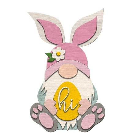 

Hangyan Easter Doll Wooden Hanging Sign Bunny Rabbit Welcome Door Chandelier Beads Chain Holiday Banners for Fireplace Holly Garland with Berries Outdoor Christmas Hanging