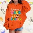 thumbnail image 2 of Oiyii Letter Print Hoodie for Toddler Boy Long Sleeve Back To School Hooded Sweatshirt Pullover Top,Orange, 2 of 4